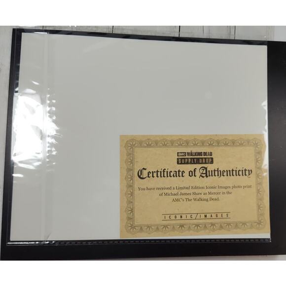 AMC TWD The Walking Dead Michael James Shaw (Mercer) Studio Picture W/COA - Picture 2 of 3